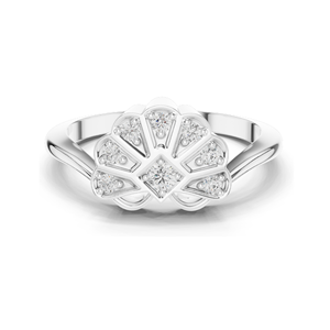 Anillo de Diamante de Laboratorio para Mujer, 0.153 CT, Claridad VVS-VS, Oro de 18K, 14K, 10K y Plata 925, Oro Rosa, Amarillo, Blanco y Moissanita - Product Image 1