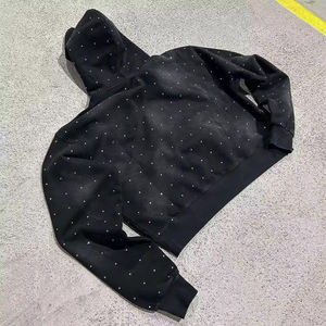 Suéter de Invierno para Mujer, Talla Grande, de Algodón, Grueso, con Forro Polar, Negro, Estilo Holgado - Product Image 6