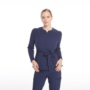 Conjuntos de Uniformes Médicos de Punto Elástico de Moda Más Vendidos, Fabricación Personalizada de Uniformes de Hospital, Traje de Túnica para Mujer - Product Image 5