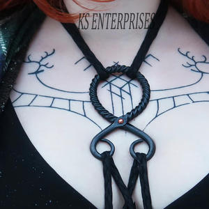 Broche en fer noir de style médiéval fait à la main unisexe Offre Spéciale en fer forgé torsadé viking accessoires de conception mariages de perles - Product Image 5