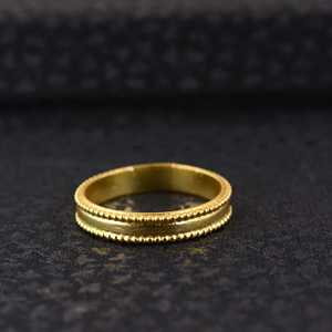 Niche de style ins simple japonaise et coréenne vague froide ronde concave convexe double conception bague pour femme - Product Image 1