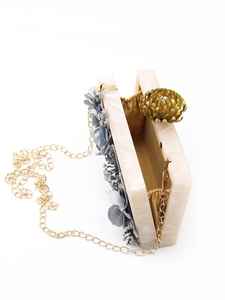 Bolso de mano de resina bohemio de mediados de siglo para mujer, bolso de calidad impermeable para cadenas de ducha de boda de noche para viajes - Product Image 3