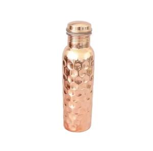 Eco-Friendly Hammered Copper <b>Water</b> <b>Bottle</b> with Lid Ayurvedic Health Benefits <b>Metal</b> <b>Water</b> <b>Bottle</b> - Product Image 1