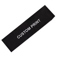 Étiquettes tissées personnalisées en papier gaufré imprimé UV, format sur mesure, prix usine de gros, pour vêtements et chaussures
