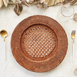 Assiettes de présentation en rotin pour mariages, fêtes, événements, décoration de table, sous-assiettes, quantité en gros - Product Image 3