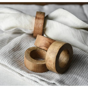 Servilletero de mesa de diseño admirable, servilleteros de madera de olivo hechos a mano, Juego de 4 servilleteros de madera, excelente precio - Product Image 2