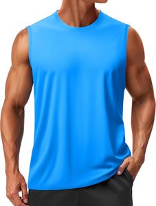 Veste musculaire en vente chaude, sans manches, 100% coton, t-shirt sans manches, séchage rapide, polyester et coton, débardeur de sport pour hommes - Product Image 3