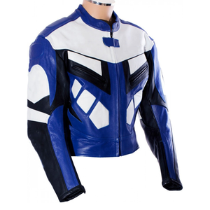 Chaqueta de cuero roja personalizada para hombre, ropa deportiva de carreras de coches a la moda, chaqueta de cuero genuino para moto, venta al por mayor - Product Image 3