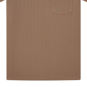 Personalizable de alta calidad 100% algodón de punto Camel textura cuello redondo Camiseta ecológica Casual Logo transpirable hombres camiseta - Product Image 3