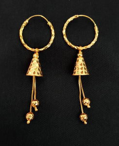 OEM Private Designed <b>Earrings</b> Set with 22CT Gold Plated Jhumka <b>Earrings</b> Jewelry for Women Wear by Exporters - Product Image 2
