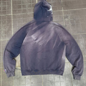 Handsome Look Essential French Terry Faded Sudadera con capucha Tallas grandes 400gsm Algodón Hecho Invierno Cálido Lavado con ácido Sudadera con capucha - Product Image 2