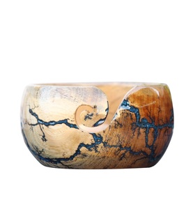 Bol en fil de bois fait à la main cadeau pour tricoter Lichtenberg Figure porte-écheveau de fil meilleur cadeau pour mère anniversaire noël - Product Image 5