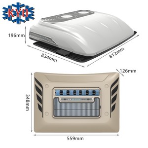 ผู้ผลิตใหม่ ขายส่ง เครื่องทำความเย็นไฟฟ้าบนหลังคา RV สำหรับรถบัส รถบรรทุก 12V/24V DC กำลังไฟ 1800W/2200W ใช้สารทำความเย็น R134a - Product Image 2