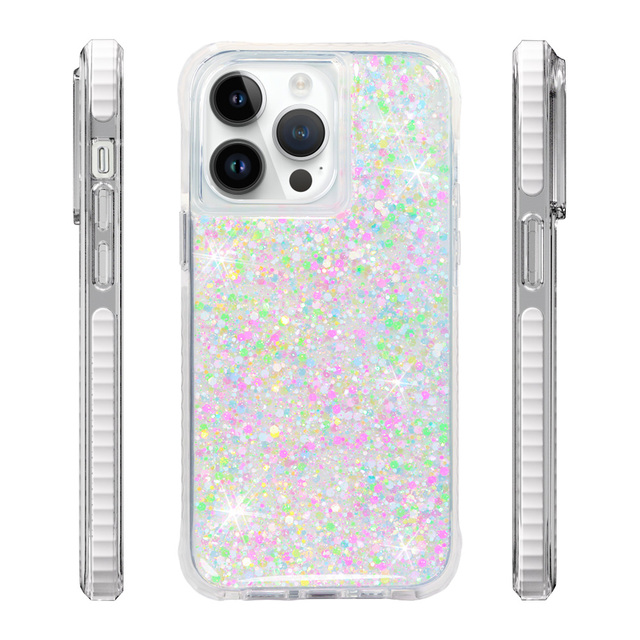 Fashion Shining Twinkling Custom Colorful Protector Shell Phone case for iPhone 15 14 Pro Max