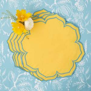 Napperon en lin brodé en tissu doux avec coutures durables pour la décoration quotidienne des repas dans les petites cuisines familiales - Product Image 1