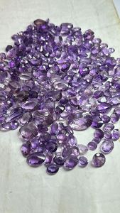 Forme ovale toutes formes pierres précieuses en vrac coupe à facettes géode améthyste africaine grossiste fabrication de bijoux améthyste naturelle - Product Image 3