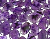 Cabochons d'améthyste naturelle en gros, pierres précieuses en quartz, cristaux, cabochons pour la fabrication de bijoux