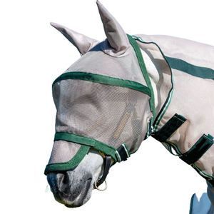 La máscara ligera y cómoda para moscas de caballos con orejas protege al caballo - Product Image 1