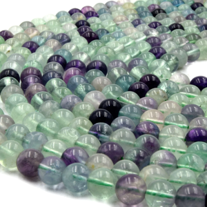 Stone <b>Beads</b> Rainbow fluorite <b>Beads</b> Strand Stone Jewelry <b>Loose</b> Smooth Gemstone Healing Necklace Natural Crystal Wholesaler - Product Image 6