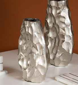Florero de Aluminio Texturizado Moderno de Lujo, Recipiente Plateado para Decoración de Hogar de Alta Gama y Centros de Mesa para Eventos de Hotel - Product Image 6
