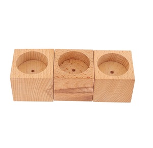 Candelabro de madera elegante de lujo con tapa, cera Natural, decoración navideña, hogar acogedor y regalo reflexivo - Product Image 5
