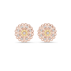 Boucles d'oreilles en diamant de laboratoire floral 0,222 ct VVS-VS DEF CVD Diamant et Moissanite Or 18K, 14K, 10K et Argent 925 Rose, Jaune - Product Image 5