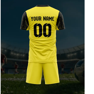 Uniforme de football de haute qualité nom et numéro personnalisés maillot adulte confortable respirant dissipation de la chaleur séchage rapide - Product Image 5