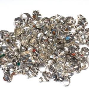 Vintage Dainty Stacking <b>Rings</b> With Multi Color Oval Shape Assorted <b>Crystals</b> Chic Style Wholesale <b>Rings</b> Fashion Jewelry Exporters - Product Image 3