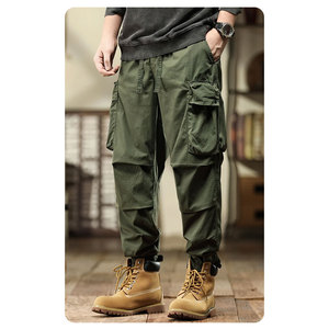 Pantalons rétro décontractés amples pour hommes Pantalons décontractés coupe ample Pantalons tactiques de jogging d'extérieur Pantalons de survêtement pour hommes - Product Image 1