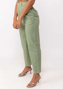 Pantalones de mujer de verano disponibles Pantalones y pantalones de mujer de moda informal de algodón mezclado de longitud completa transpirable - Product Image 3