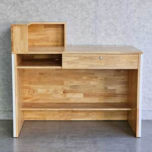 Comptoir de magasin BLT68022 avec tiroir 120x60x82cm en acier et métal, caisse enregistreuse en bois de caoutchouc - pour les détaillants - Product Image 6
