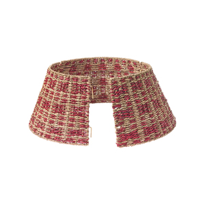 Elegant Red Pattern Natural Seagrass <b>Christmas</b> <b>Tree</b> <b>Skirt</b> Handwoven <b>Wicker</b> Decor OEM ODM Factory Wholesale Made in Vietnam - Product Image 5