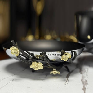 Recipiente de metal de aluminio de acero inoxidable con mango de metal dorado para servir nueces y dátiles para alimentos secos de nuevo diseño - Product Image 3