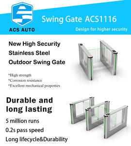 ACS 자동 스윙형 배리어 게이트 체육관용 다기능 개찰구 페이셜/카드/QR 출입 제어 시스템 - Product Image 2