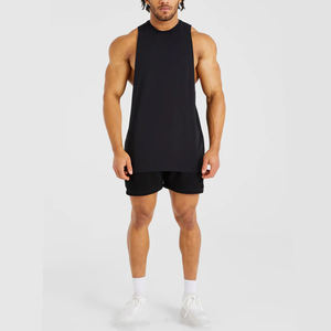 Débardeurs de gym et de course sans manches pour hommes, vêtements de sport décontractés en coton/polyester, vente en gros de gros OEM - Product Image 5