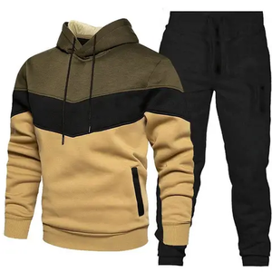 Conjunto Deportivo Informal para Hombre, Diseño Personalizado con Logotipo OEM, Dos Piezas, 100% Algodón, Estilo Urbano, Tallas Grandes - Product Image 1