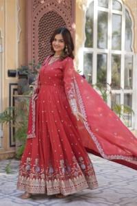 ชุดปาร์ตี้ Dupatta ของอินเดียชุดใส่ไปงานปาร์ตี้ชุดแบบตะวันตกสุดฮิตอินเทรนด์ - Product Image 5