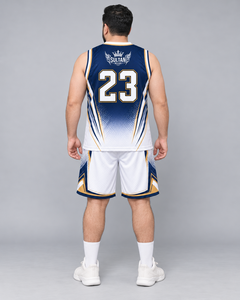 Ensemble de maillots de basket-ball unisexes pour adultes, sans manches, col en V, uniforme sportif, maille tricotée, vêtements d'équipe, impression de numéro, polyester/coton - Product Image 4