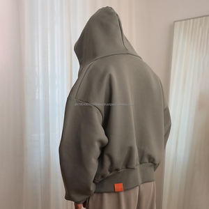 Custom Homme Zipper Jackets Fleece Heavyweight Streetwear Oversized 700gsm Drop Shoulder Hombre Blank <b>Zip</b> <b>up</b> <b>Hoodie</b> for Men - Product Image 4