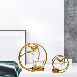 เชิงเทียนโลหะโลหะชุบทองแท่นเทียนสำหรับตกแต่งบ้านแม่พิมพ์เทียนหรูหรา - Product Image 2