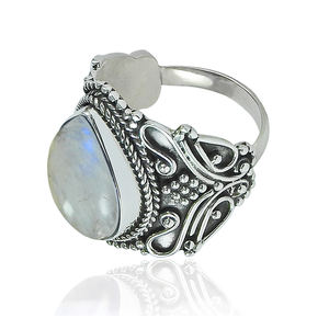 Anillos de ajuste de bisel de lapislázuli Natural de Plata de Ley 925 personalizados, anillo de fiesta de piedras preciosas Vintage hecho a mano para mujer, joyería fina - Product Image 5
