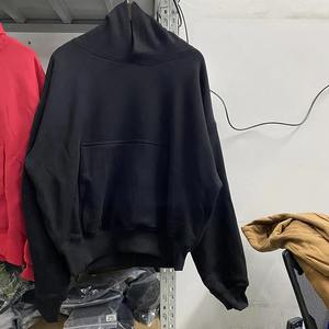 2025 otoño Casual Oversize Pullovers tela pesada doble capa Sudadera con capucha para hombres mujeres bordado patrón sólido West 6 con capucha - Product Image 1
