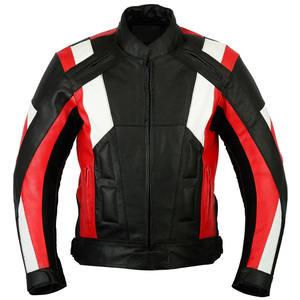 แจ็คเก็ตมอเตอร์ไซค์หนังแท้แบบยูนิเซ็กซ์สำหรับนักขี่มอเตอร์ไซค์  ปรับแต่งได้  พร้อมแผ่นป้องกันระดับ CE 1/2 ระบายอากาศได้ดี เหมาะสำหรับการแข่งขันทุกประเภท - Product Image 3