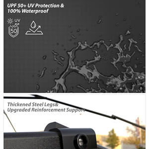 เต็นท์พับเก็บได้สำหรับใช้งานกลางแจ้ง ขนาด 10' x 10'  ทำจากโพลีเอสเตอร์ทนทาน พร้อมคุณสมบัติถอดประกอบได้ 3 แบบ - Product Image 4