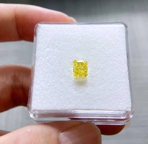 Diamantes sueltos de color amarillo con corte esmeralda cultivado en laboratorio de 3,0 CT, certificados por IGI con certificado - Product Image 4