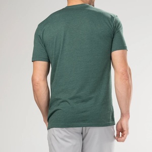 Custom Embroidered Knitted Oversized Contrast Trim Men's <b>Tshirt</b> 65% Cotton 35% <b>Polyester</b> Neck Promotional Eco-Friendly - Product Image 6