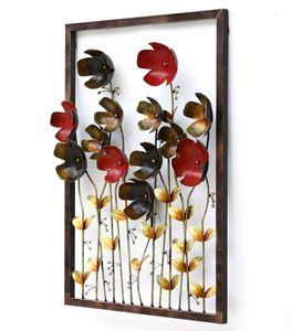 Arte de pared de hierro de diseño de lujo, colgante de pared con forma rectangular multicolor, arte de pared creativo para decorar hoteles y casas, restaurante - Product Image 4