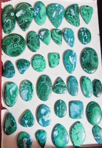 Malachite chrysocolla cabochon. นักออกแบบ ~ อัญมณีมรกตสีน้ำเงินสีเขียวธรรมชาติ chrysocola. Malachite สำหรับทำเครื่องประดับ - Product Image 2