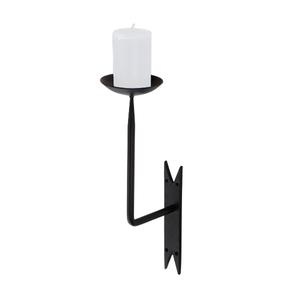 Antique Iron <b>Metal</b> Wall Mounted <b>Candle</b> <b>Holder</b> <b>Black</b> Finished Perfect For Home Living Area Bedroom Lighting Decoration - Product Image 2