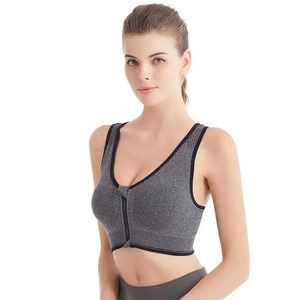 Soutien-gorge de sport de fitness pour femmes fermeture éclair avant sous-vêtements pour femmes antichoc respirant sans couture soutien-gorge de sport athlétique - Product Image 3